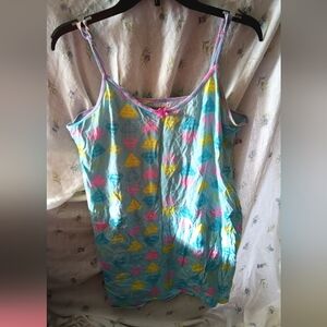 DC Comics Blue and Pink Women's Top